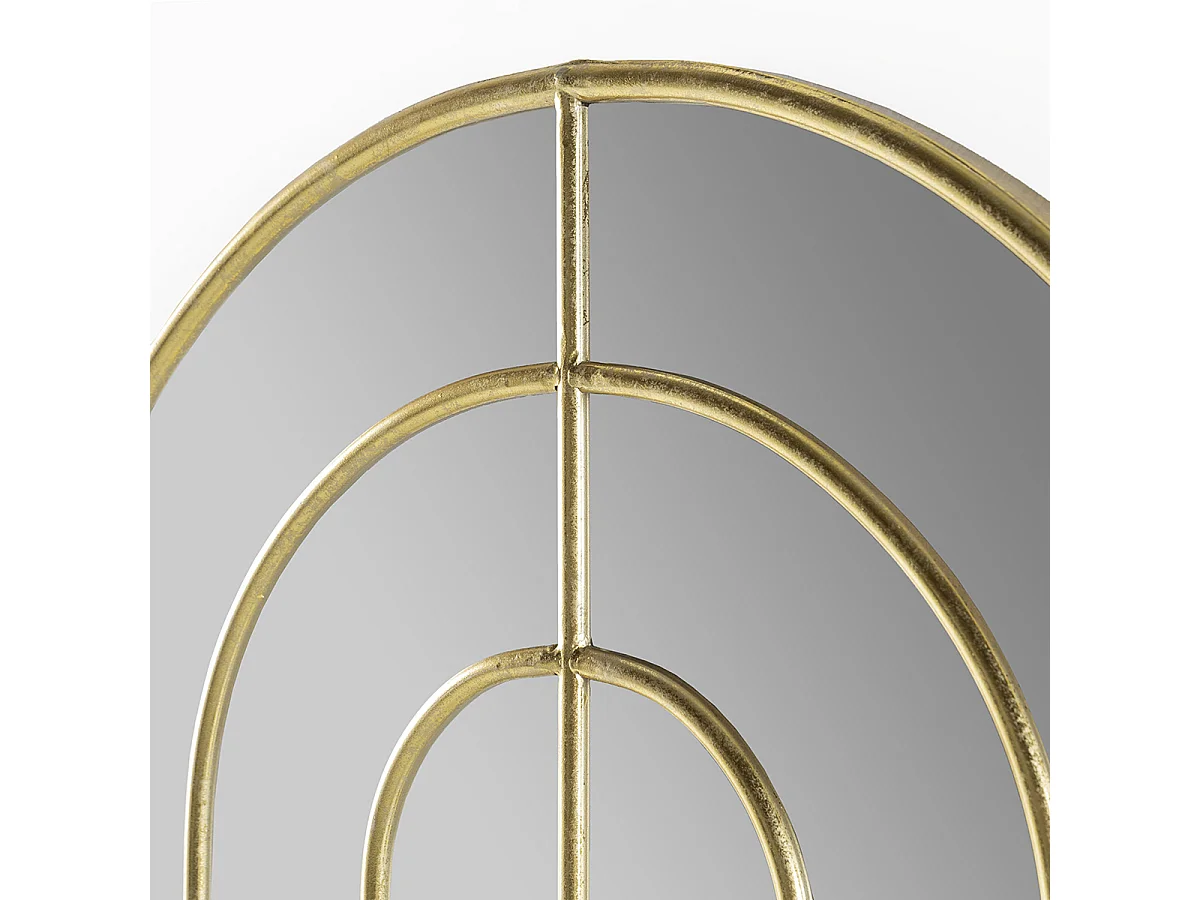 Miroir mural en métal doré TOKA – L 72 x H 150cm