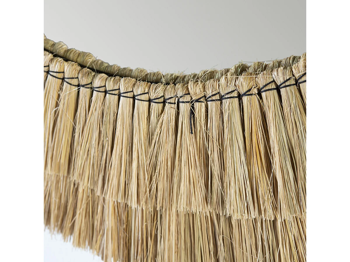 NURIA Wandspiegel van natuurlijk zeegras – Ø 76 cm