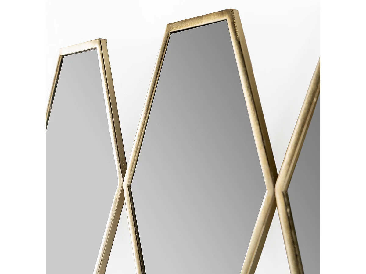 Miroir mural moderne métal doré ZIMMO - L 72 x H 133cm