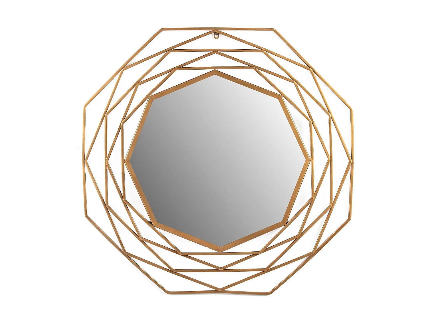 Miroir mural rond moderne en métal doré KORZA – Ø 81cm