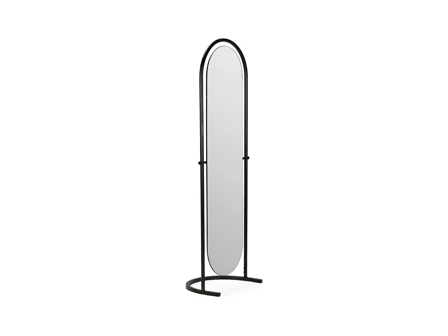 Miroir sur pied en métal noir VIROM – 180cm