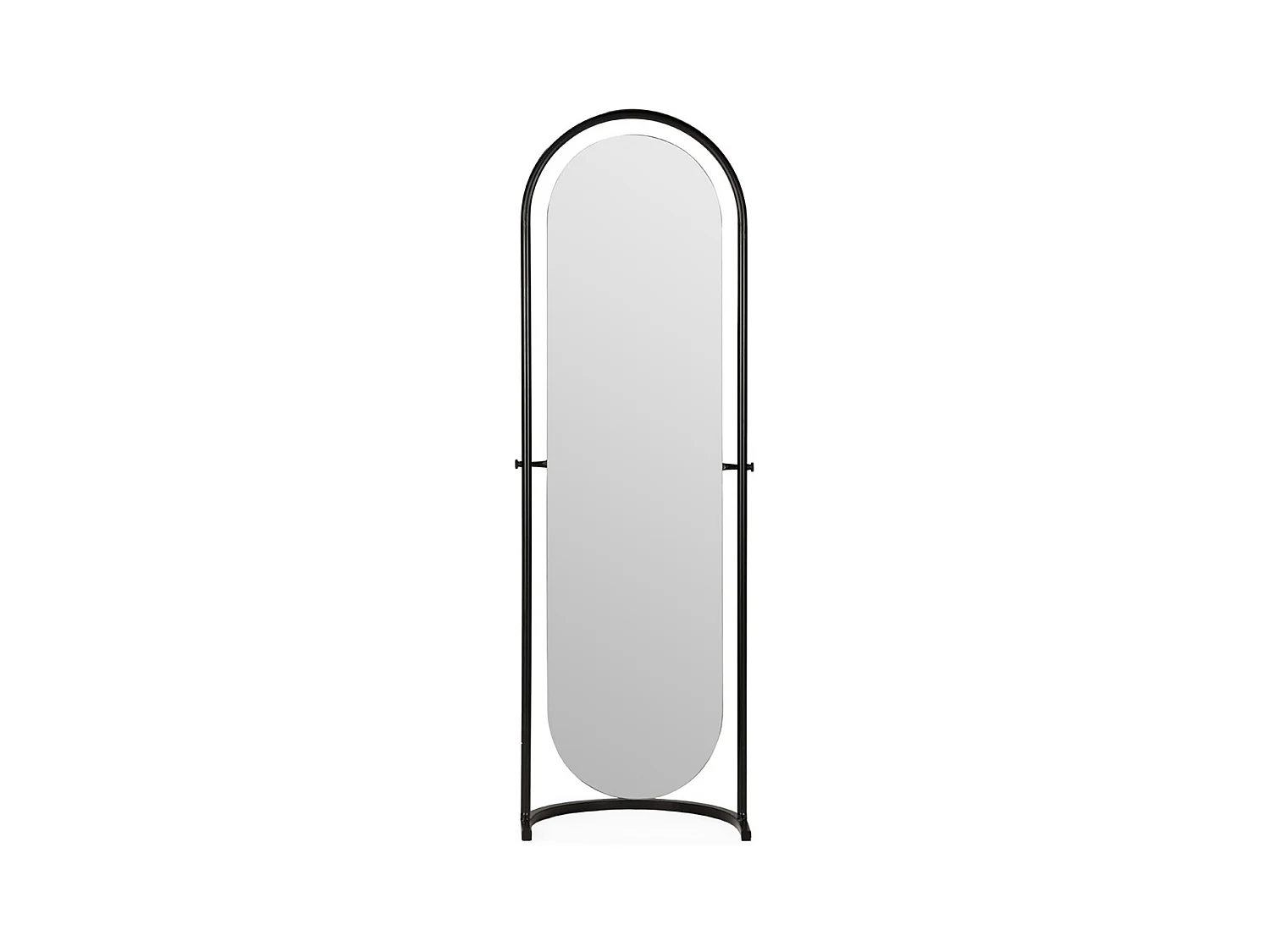 Miroir sur pied en métal noir VIROM – 180cm