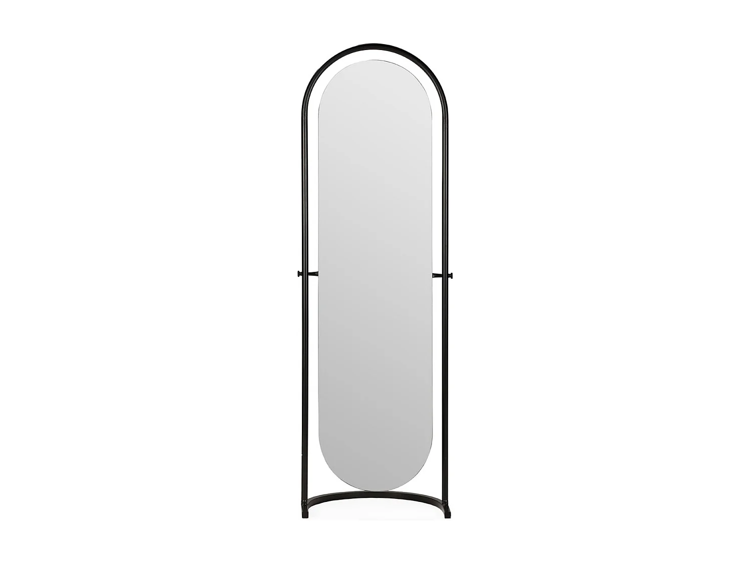 Miroir sur pied en métal noir VIROM – 180cm