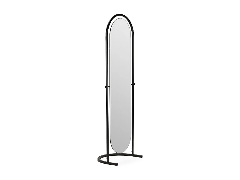 Miroir sur pied en métal noir VIROM – 180cm