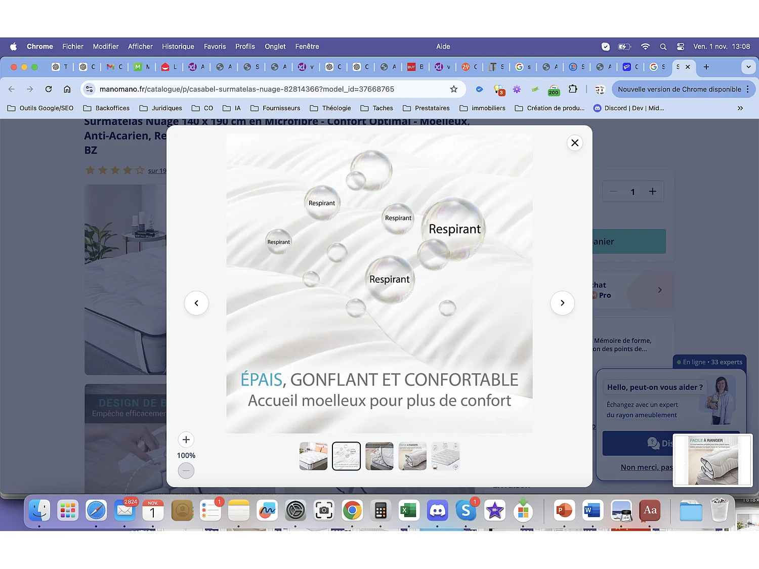 Surmatelas Kimba en microfibre 5cm - Hypoallergénique et anti-acarien-160x200