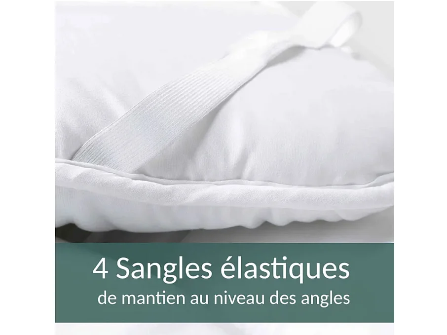 Surmatelas Kimba en microfibre 5cm - Hypoallergénique et anti-acarien-90x190