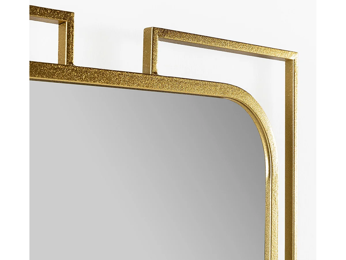 Miroir mural rectangulaire métal doré KARY – L 61 x H 91cm