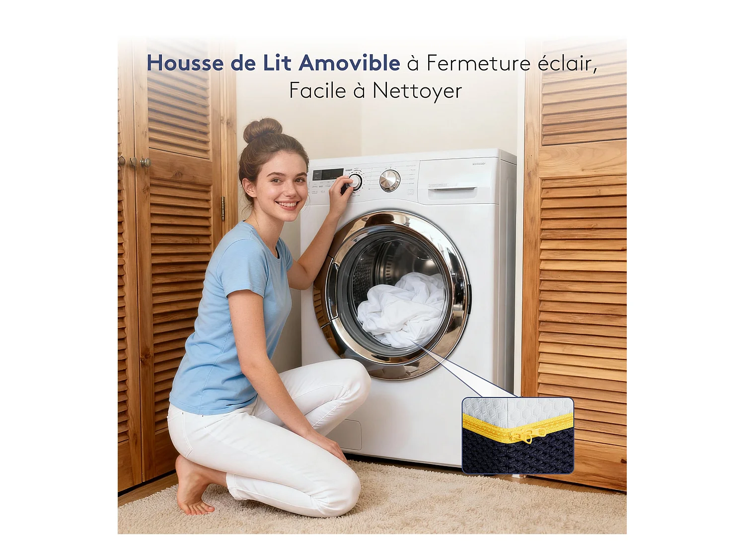 Matelas en mousse à mémoire de forme 90 x 190 cm , épaisseur 21 cm