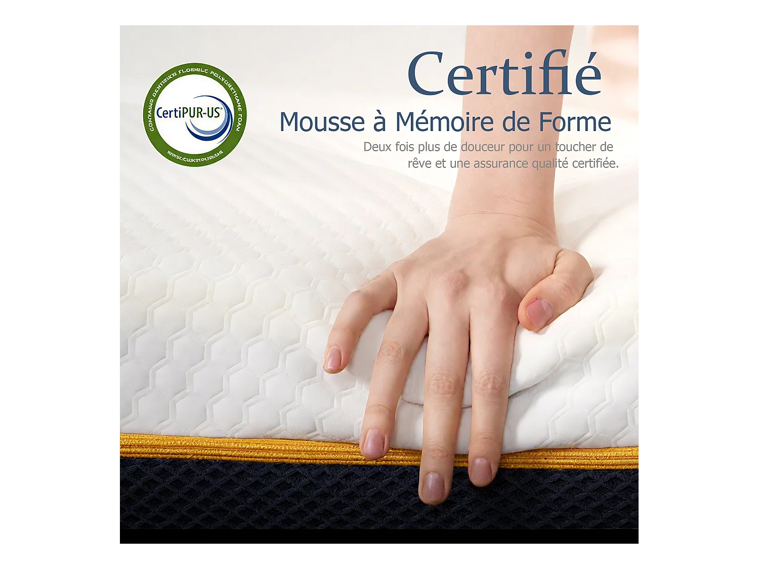 Matelas en mousse à mémoire de forme 140 x200 cm , épaisseur 17 cm