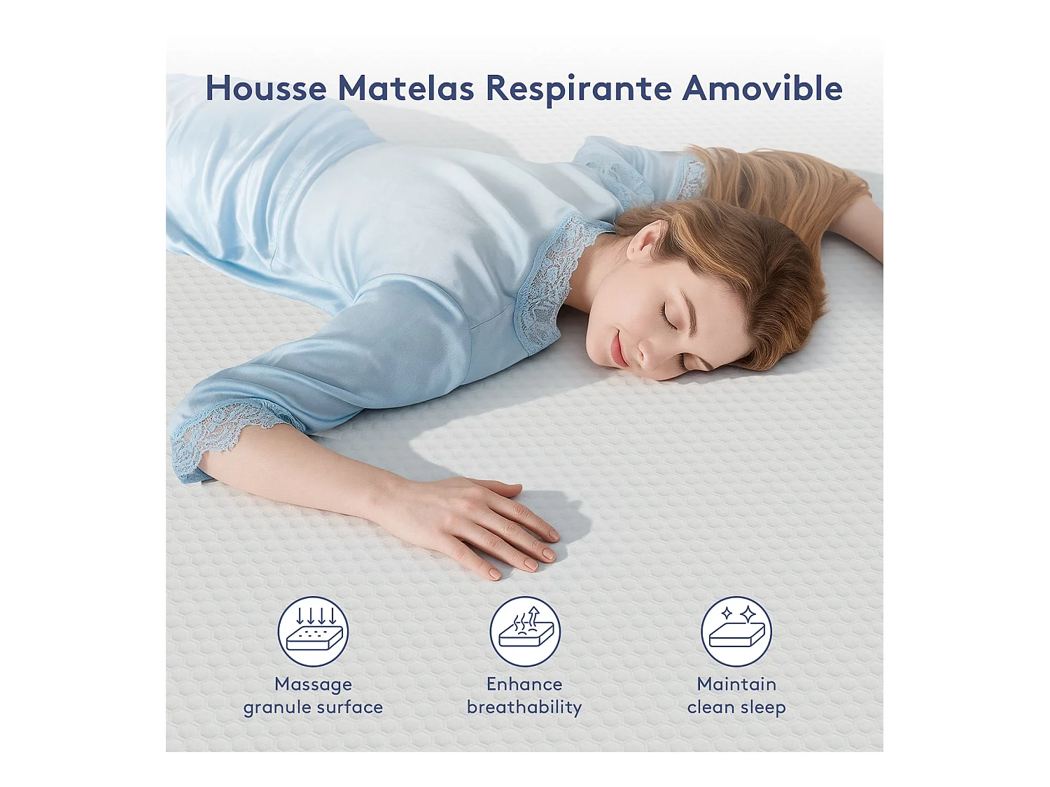 Matelas en mousse à mémoire de forme 140 x200 cm , épaisseur 17 cm