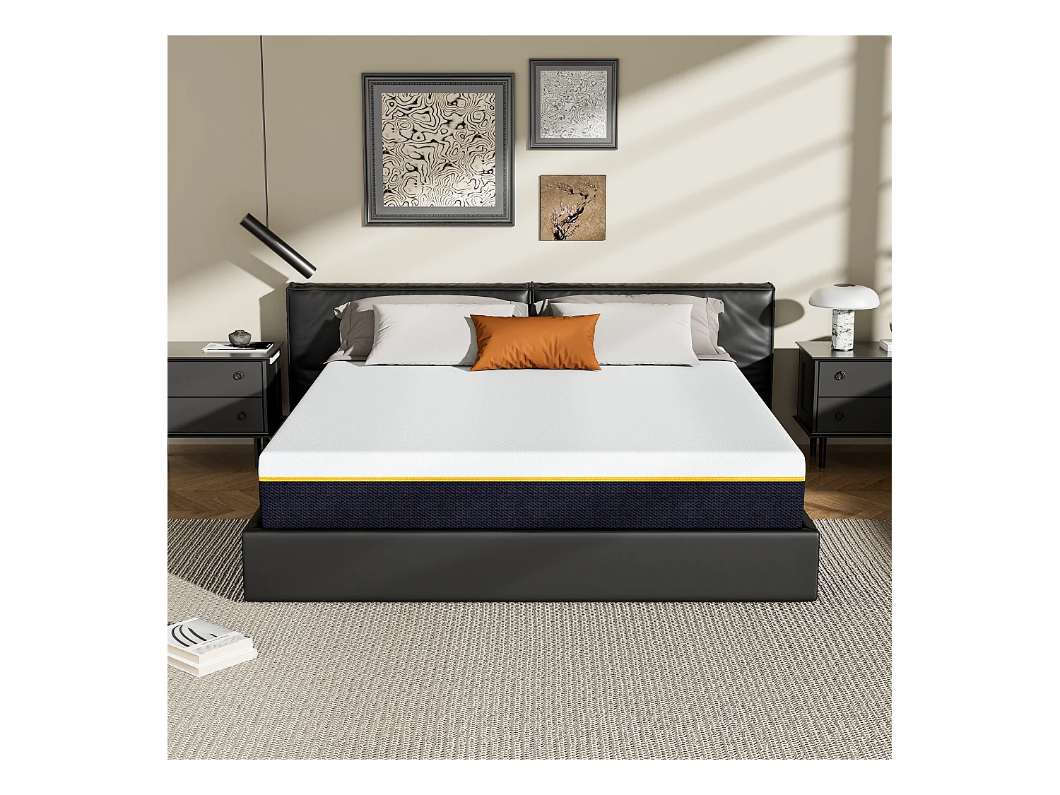 Matelas en mousse à mémoire de forme 140 x200 cm , épaisseur 17 cm