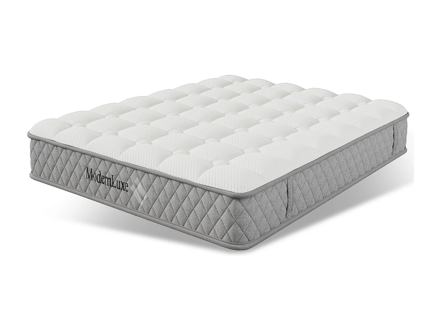 Lit à rangement hydraulique 180x200 cm avec tête haute, LED, USB/Type-C, tissu lin beige (Avec matelas)