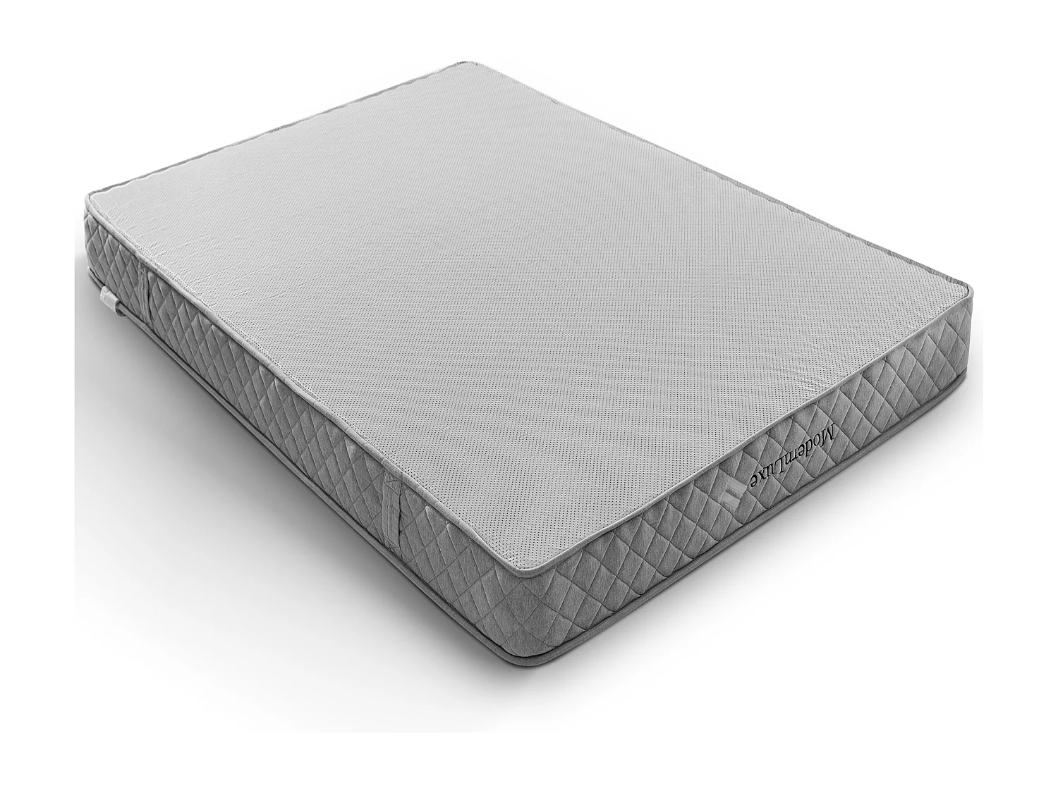 Lit à rangement hydraulique 180x200 cm avec tête haute, LED, USB/Type-C, tissu lin beige (Avec matelas)