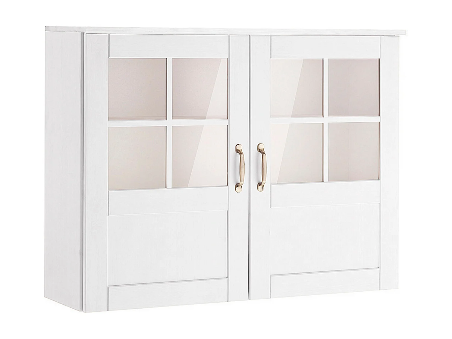 Alby | Vitrine murale en bois de pin blanc