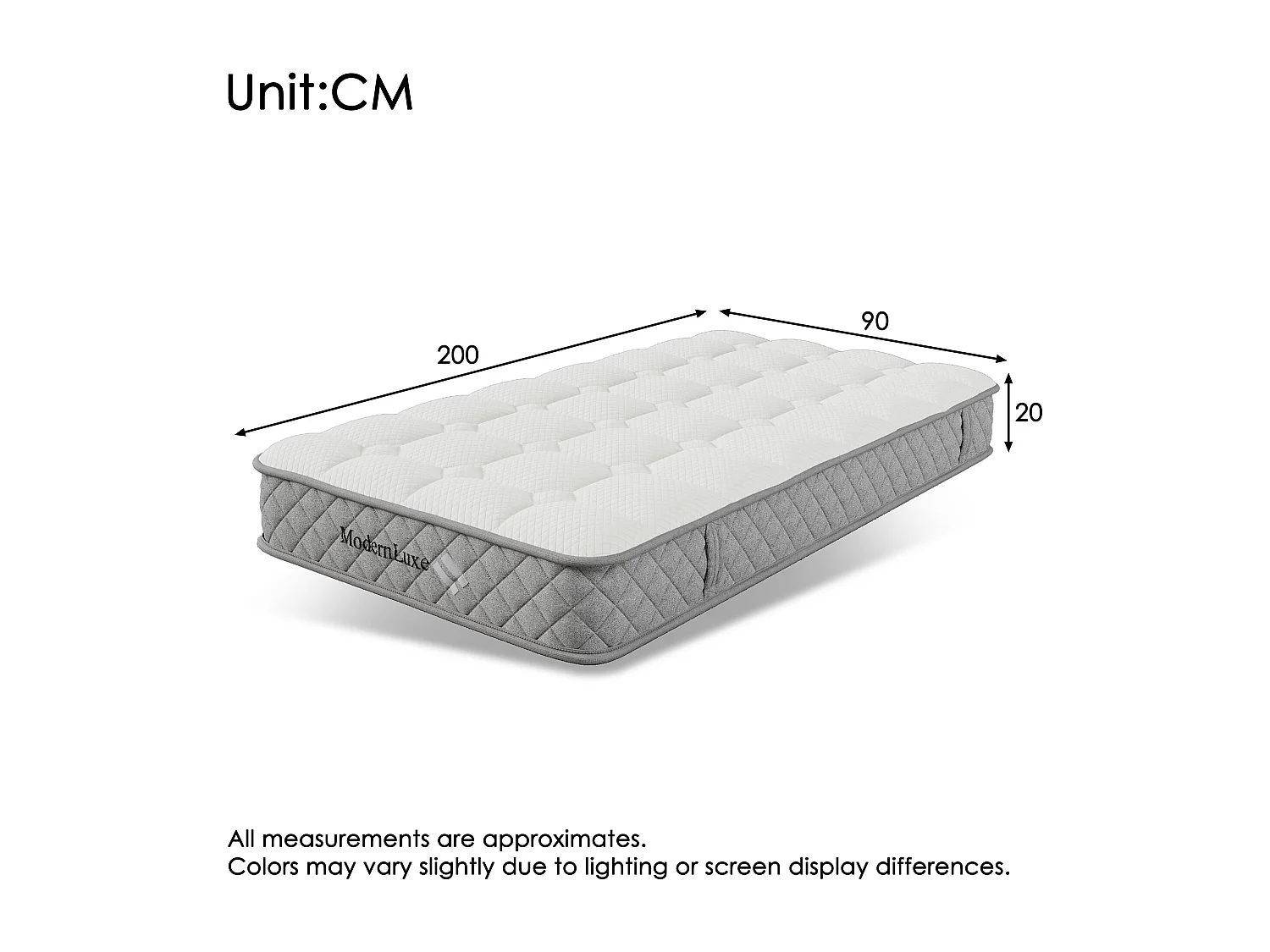 90 x 200 cm Stauraumbett – Einzelbett mit LED-Beleuchtung und USB-/Typ-C-Anschlüssen – beige Bettwäsche – Matratze inklusive