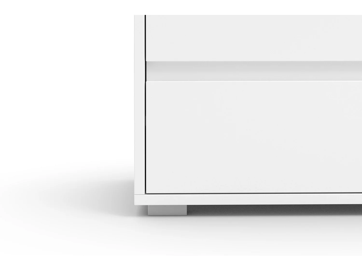 Kosmo | Armoire avec 1 porte et 2 tiroirs en aspect bois blanc