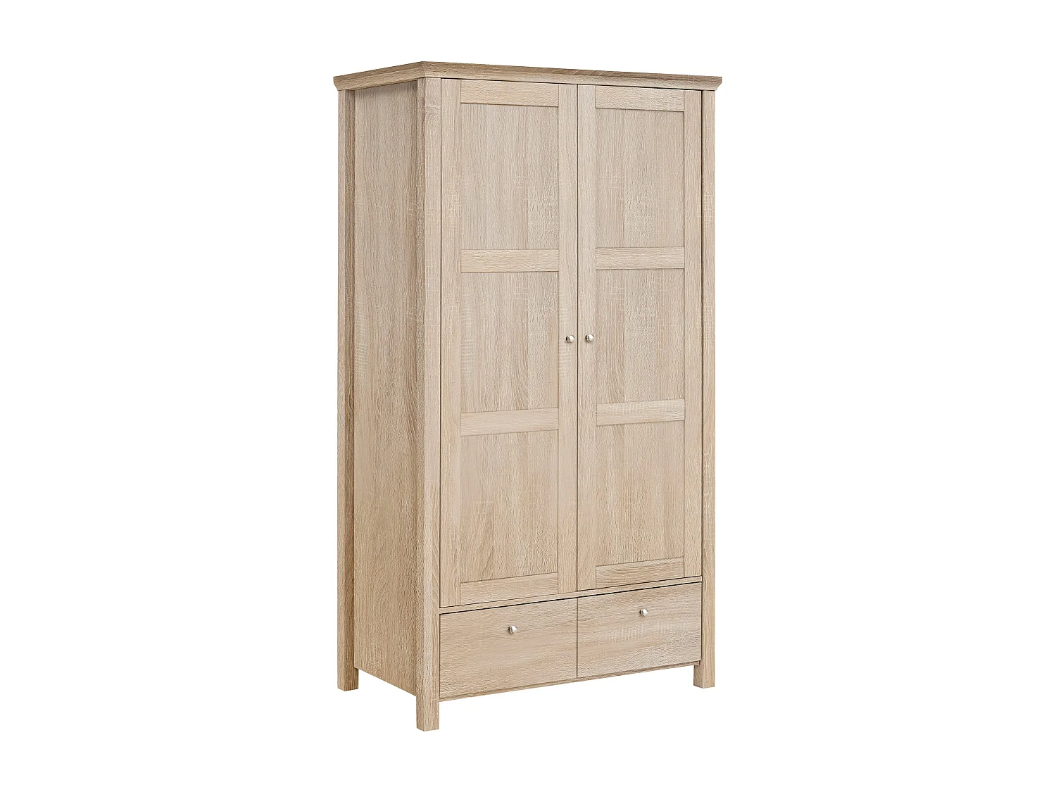 Marian | Armoire à deux portes et deux tiroirs en couleur chêne