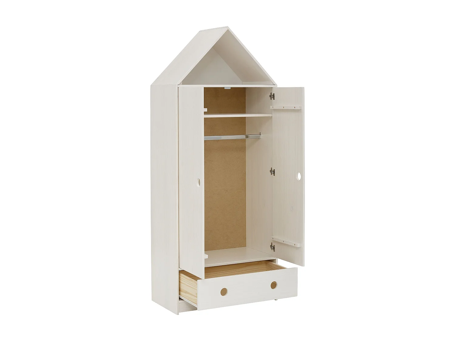 Alpi | Armoire à deux portes en pin blanc pour enfants