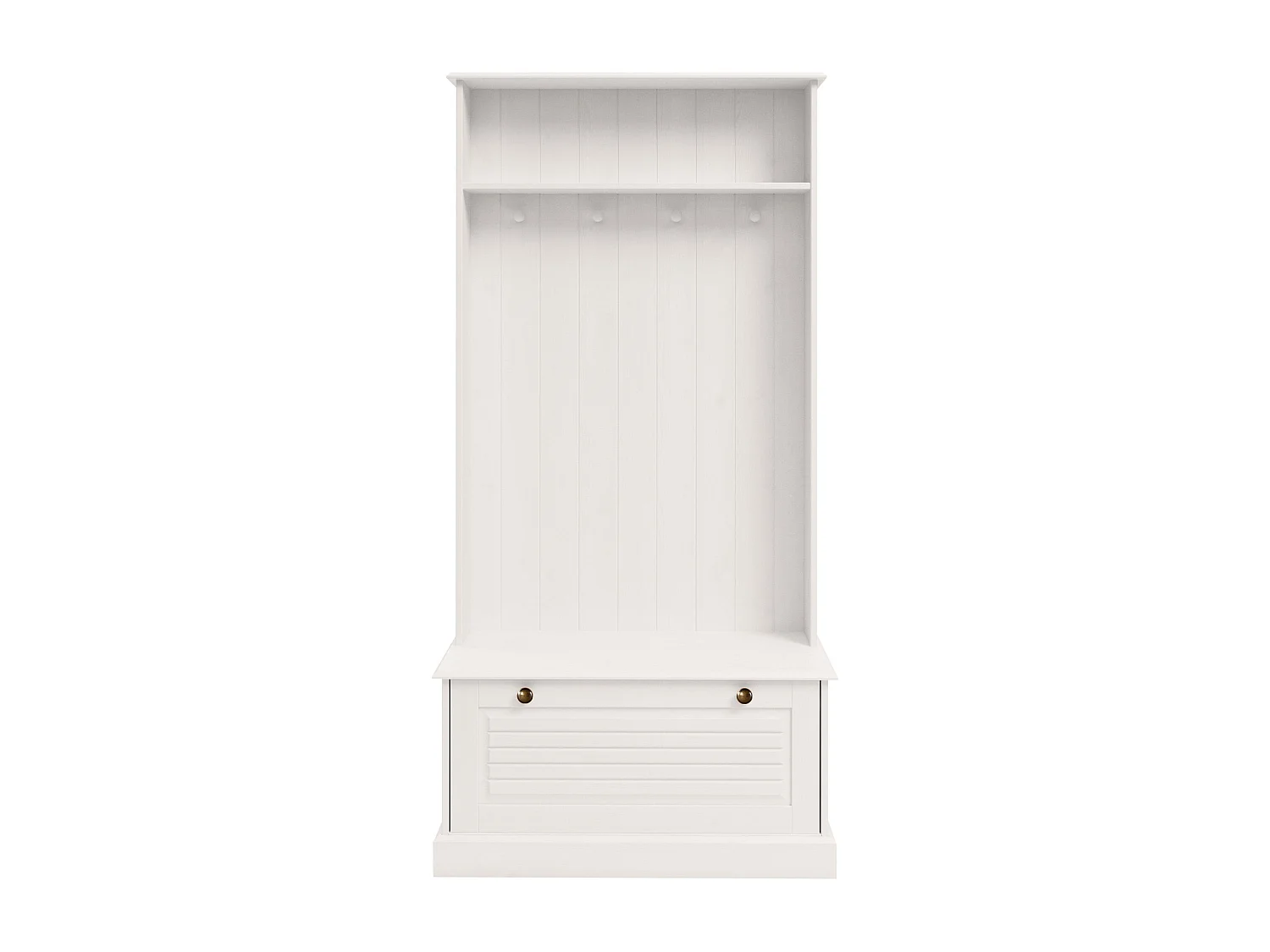 Mille | Armoire avec 1 porte à rabat en pin blanc