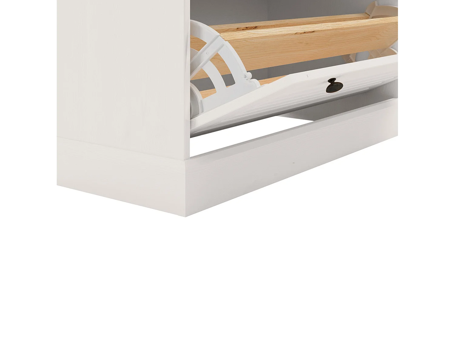 Mille | Armoire avec 1 porte à rabat en pin blanc