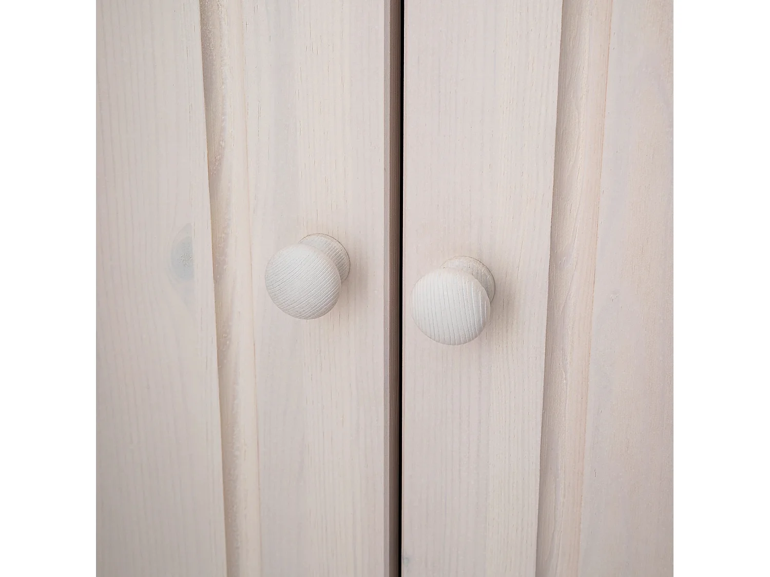 Anita | Armoire en pin blanc avec deux portes et un tiroir