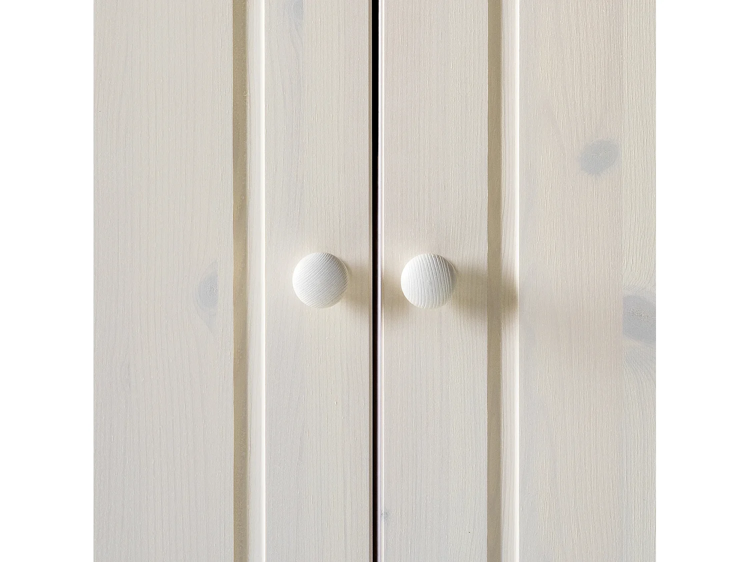 Anita | Armoire en pin blanc avec deux portes et un tiroir