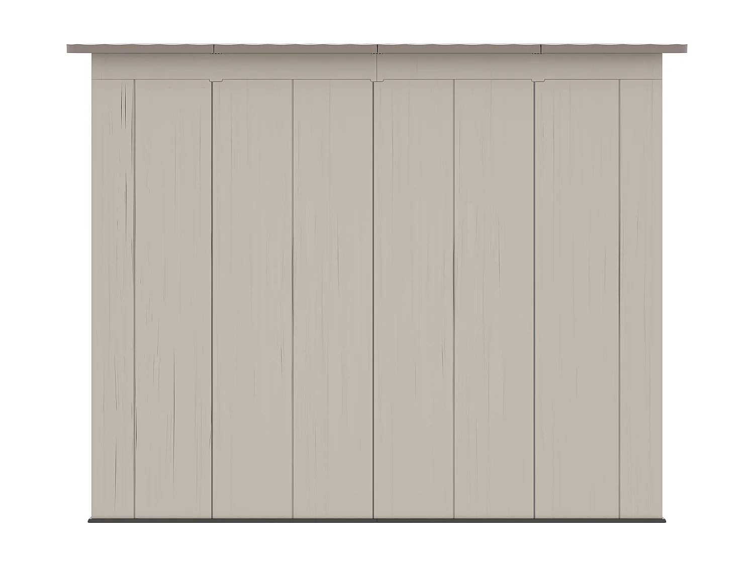 Abri de jardin en résine monopente beige et marron 6,5 m² avec plancher - épaisseur 22 mm - ANTEVA