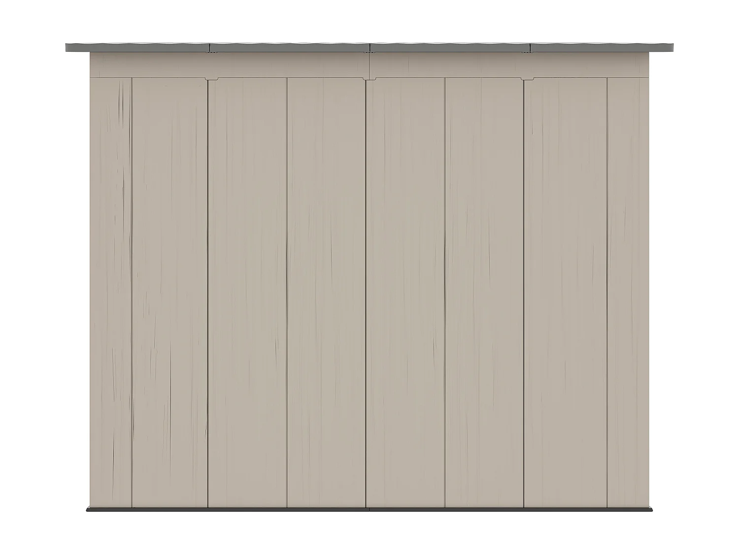 Abri de jardin en résine monopente beige et gris 6,5 m² avec plancher - épaisseur 22 mm - ANTEVA