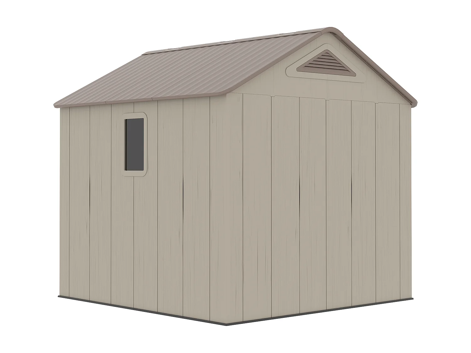 Abri de jardin en résine  beige et marron 6,15 m² avec plancher - épaisseur 22mm - ANTEVA