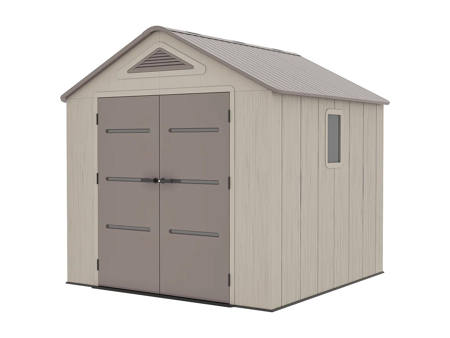 Abri de jardin en résine  beige et marron 6,15 m² avec plancher - épaisseur 22mm - ANTEVA