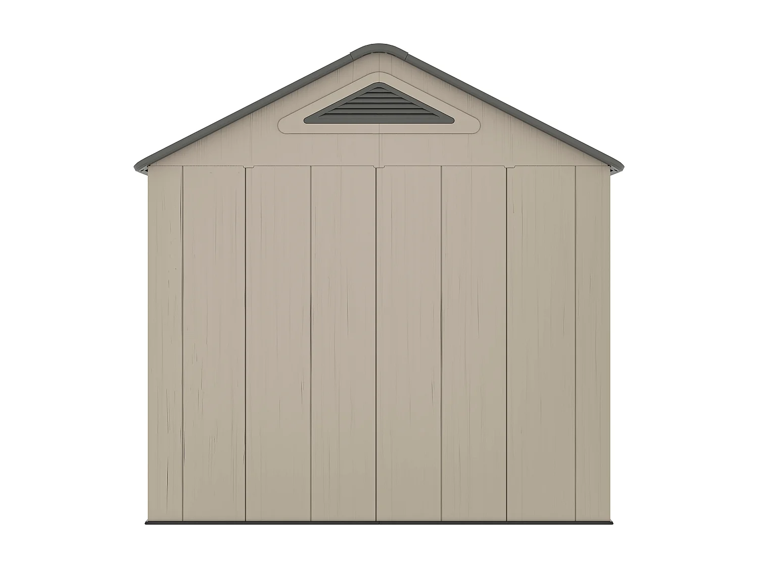 Abri de jardin en résine beige et gris 6,15 m² avec plancher - épaisseur 22 mm - ANTEVA