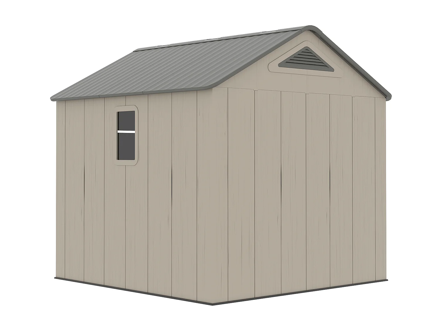 Abri de jardin en résine beige et gris 6,15 m² avec plancher - épaisseur 22 mm - ANTEVA