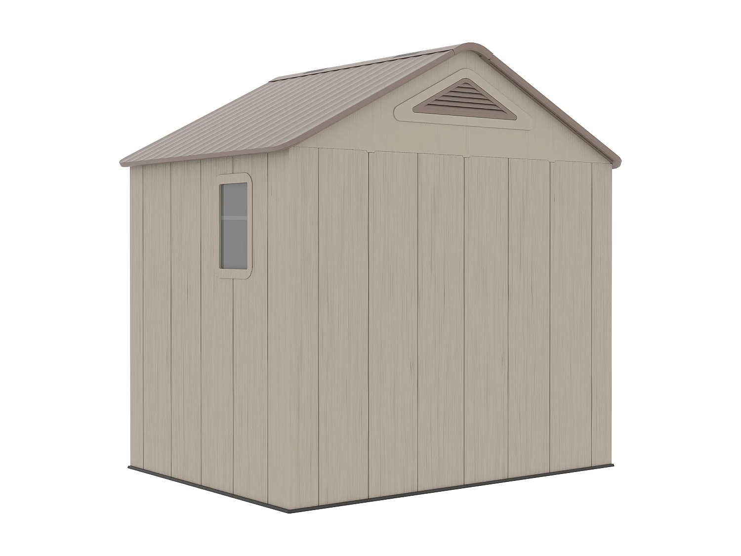 Abri de jardin en résine beige et marron 4,5 m² avec plancher - épaisseur 22 mm - ANTEVA