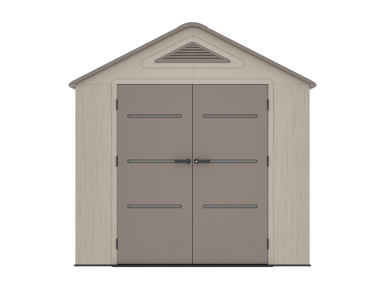 Abri de jardin en résine beige et marron 9,5 m² avec plancher - épaisseur 22 mm - ANTEVA