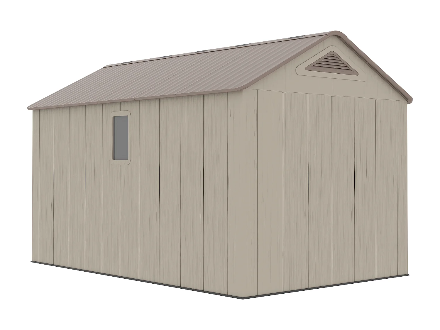 Abri de jardin en résine beige et marron 9,5 m² avec plancher - épaisseur 22 mm - ANTEVA