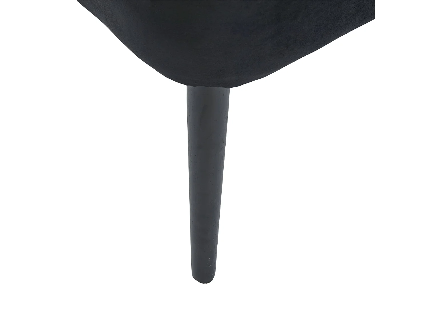 Chaise noir - Chaise avec finition rivetée et pieds en bois massif - velours