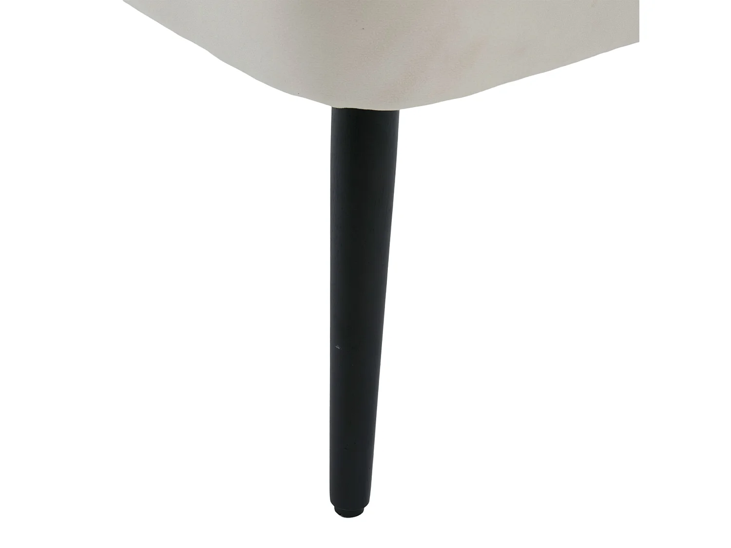 Chaise beige - Chaise avec finition rivetée et pieds en bois massif - velours