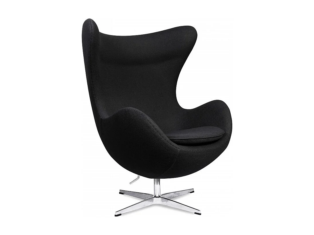 Fauteuil tissu noir Ego