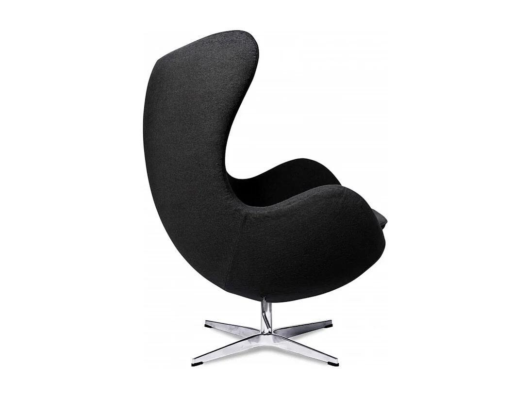 Fauteuil tissu noir Ego