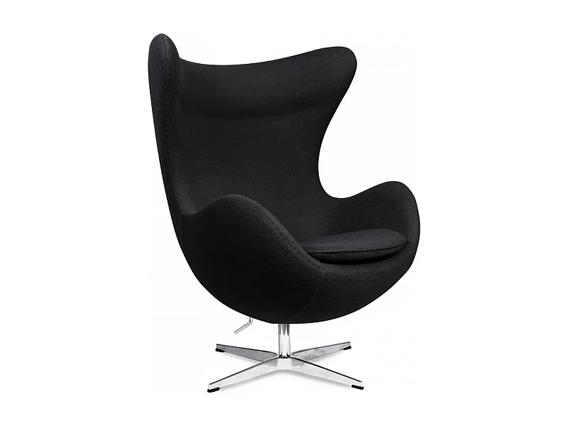 Fauteuil tissu noir Ego