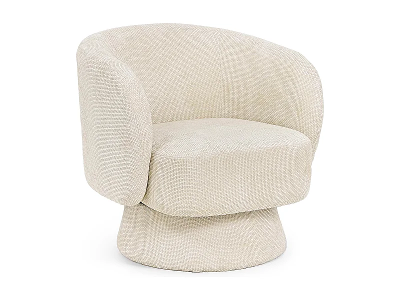 Fauteuil design pivotant KANA-Blanc cassé