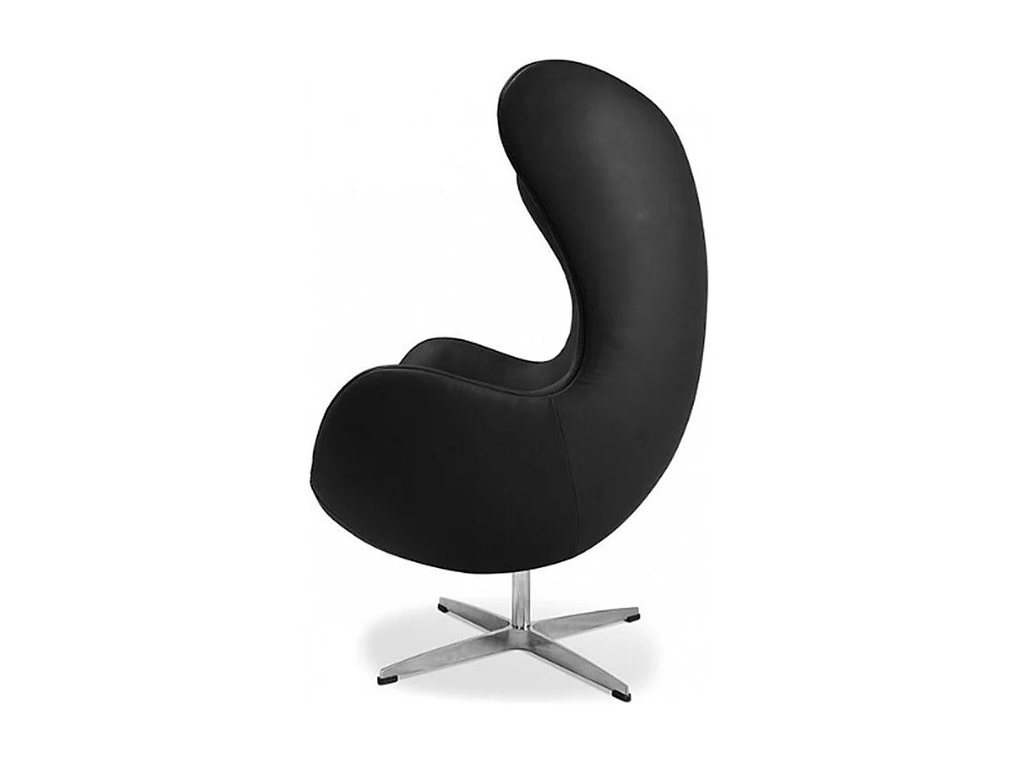Fauteuil simili cuir noir Ego