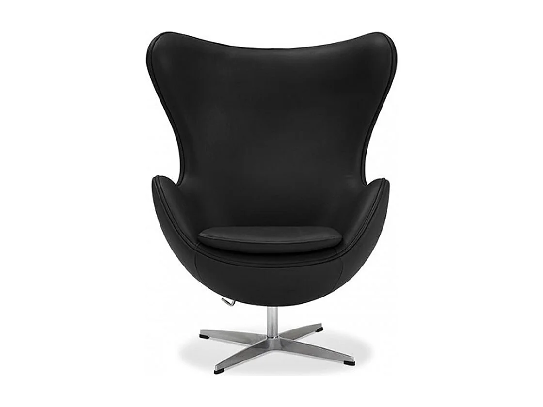 Fauteuil simili cuir noir Ego