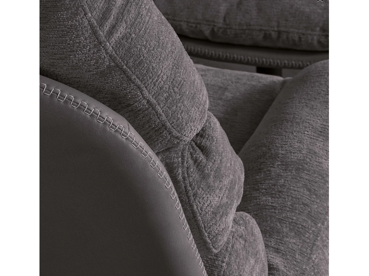 Fauteuil pivotant avec repose pieds bi matière Kidoza-Gris