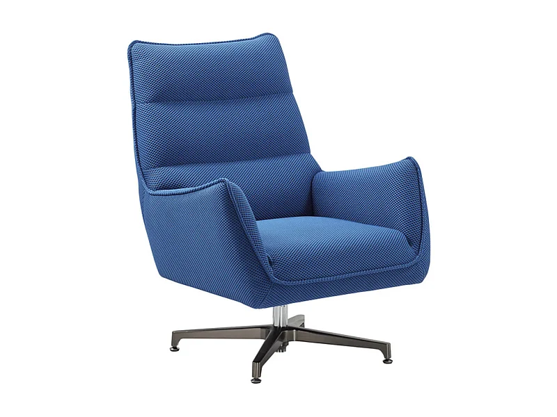 Fauteuil pivotant tissu maille 3D Milan-Bleu