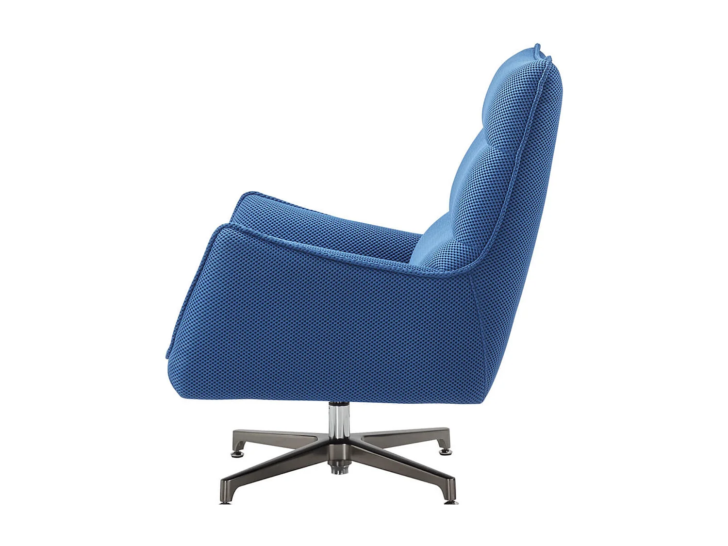 Fauteuil pivotant tissu maille 3D Milan-Bleu