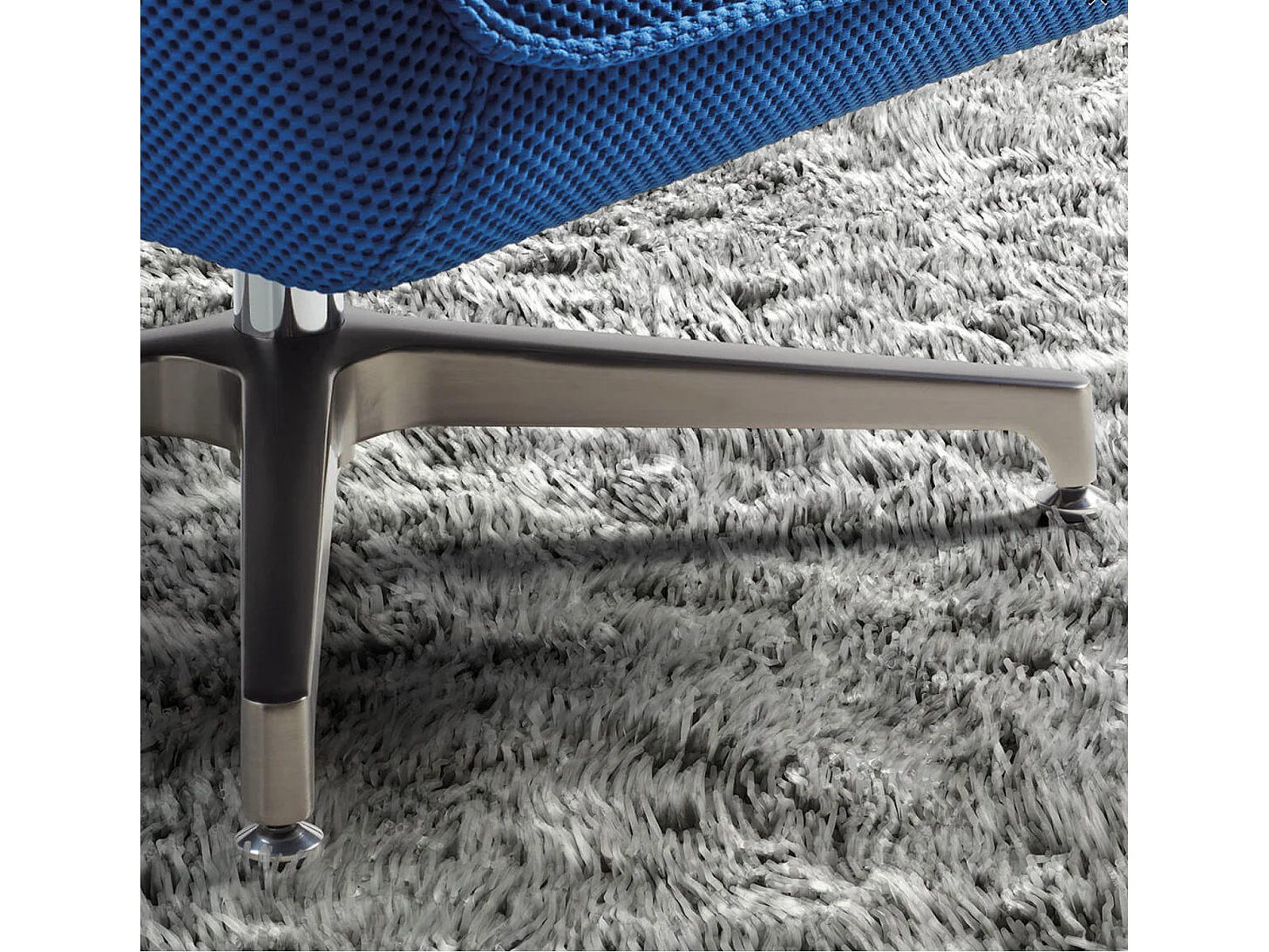 Fauteuil pivotant tissu maille 3D Milan-Bleu