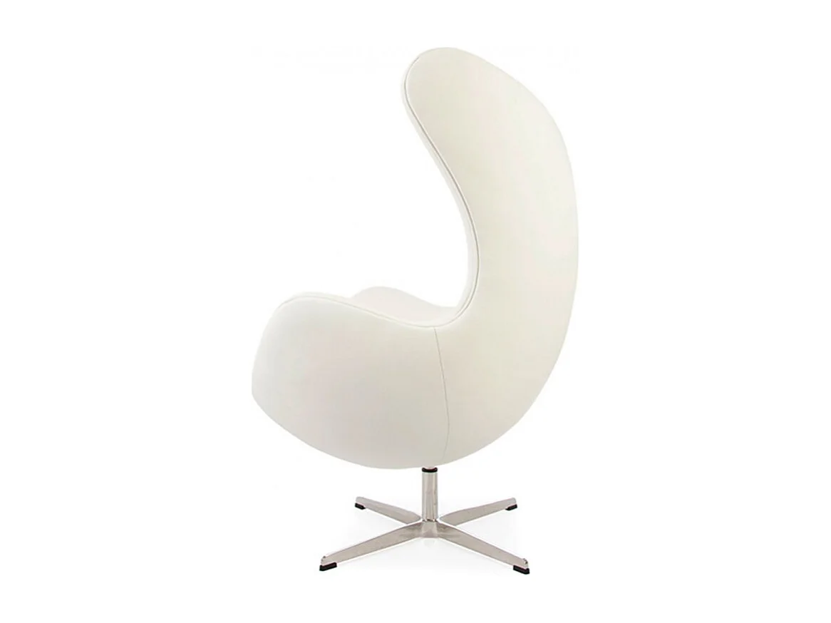 Fauteuil simili cuir blanc Ego