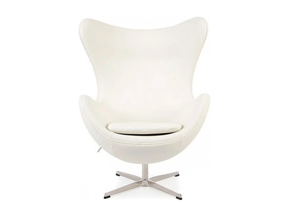 Fauteuil simili cuir blanc Ego