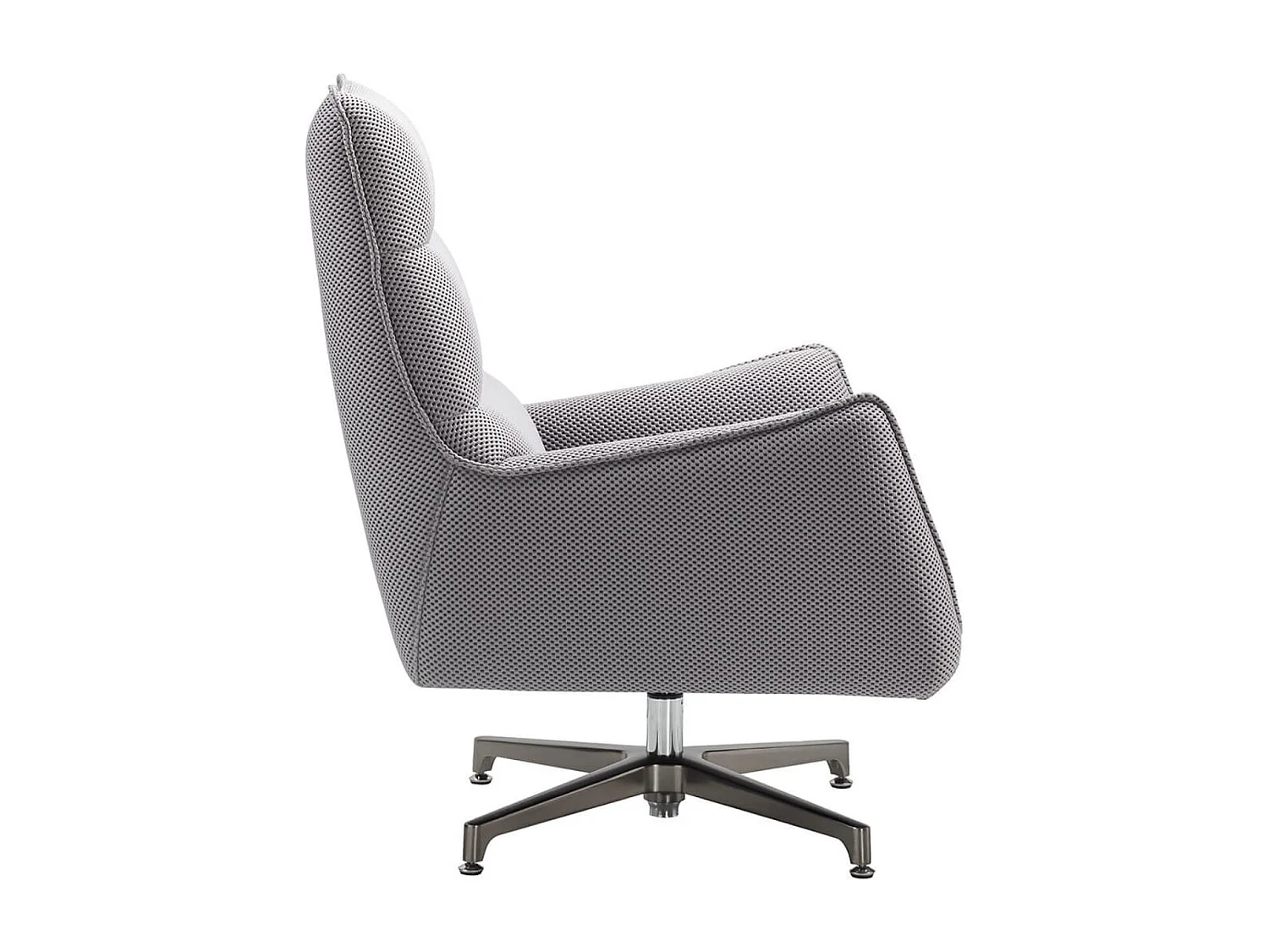 Fauteuil pivotant tissu maille 3D Milan-Gris